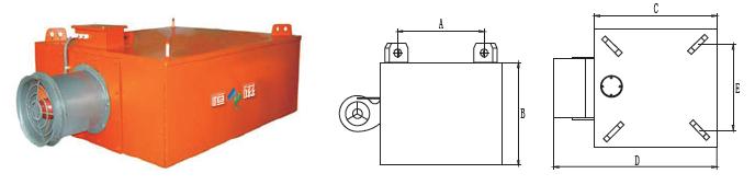 RCDA型風冷式電磁除鐵器示意圖
